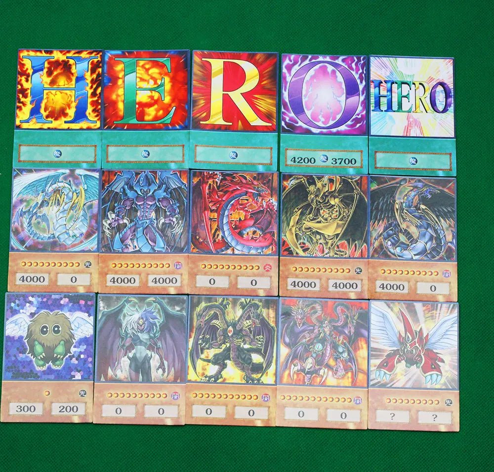 100pcs Yu - Gi - Oh Anime Style Cards Blue Eyes Dark Magician Exodia Obelisk Slifer Ra - Maxwell shop