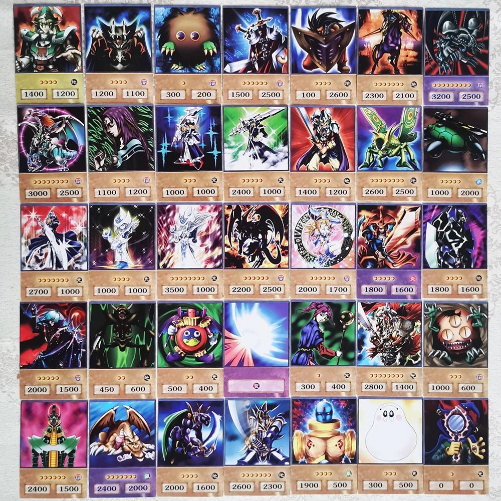 100pcs Yu - Gi - Oh Anime Style Cards Blue Eyes Dark Magician Exodia Obelisk Slifer Ra - Maxwell shop