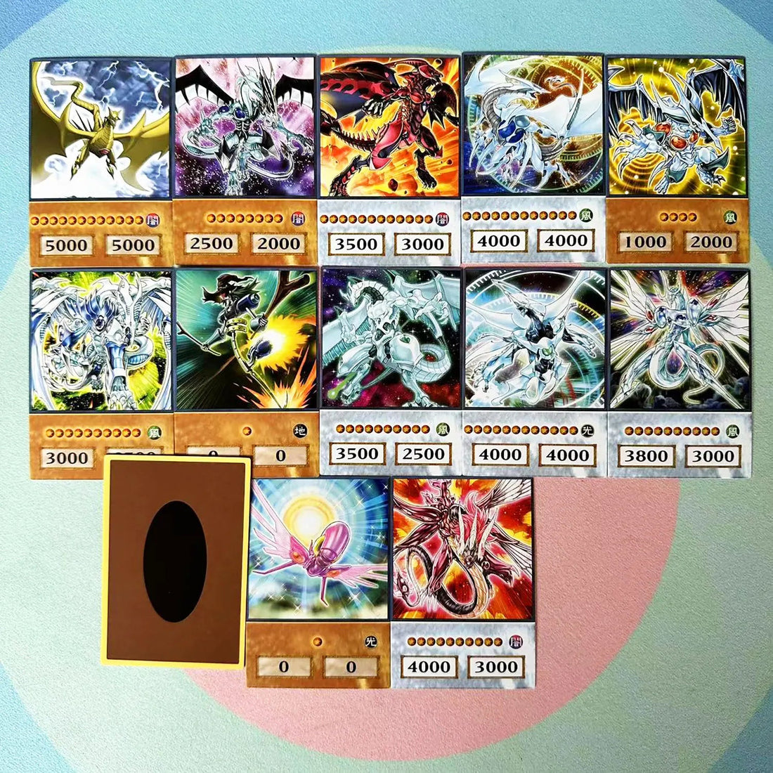 100pcs Yu - Gi - Oh Anime Style Cards Blue Eyes Dark Magician Exodia Obelisk Slifer Ra - Maxwell shop