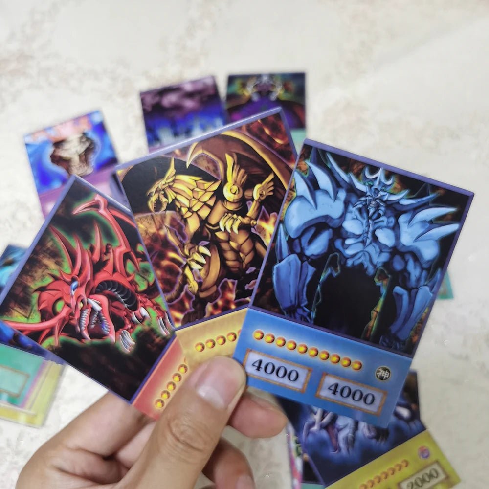 100pcs Yu - Gi - Oh Anime Style Cards Blue Eyes Dark Magician Exodia Obelisk Slifer Ra - Maxwell shop