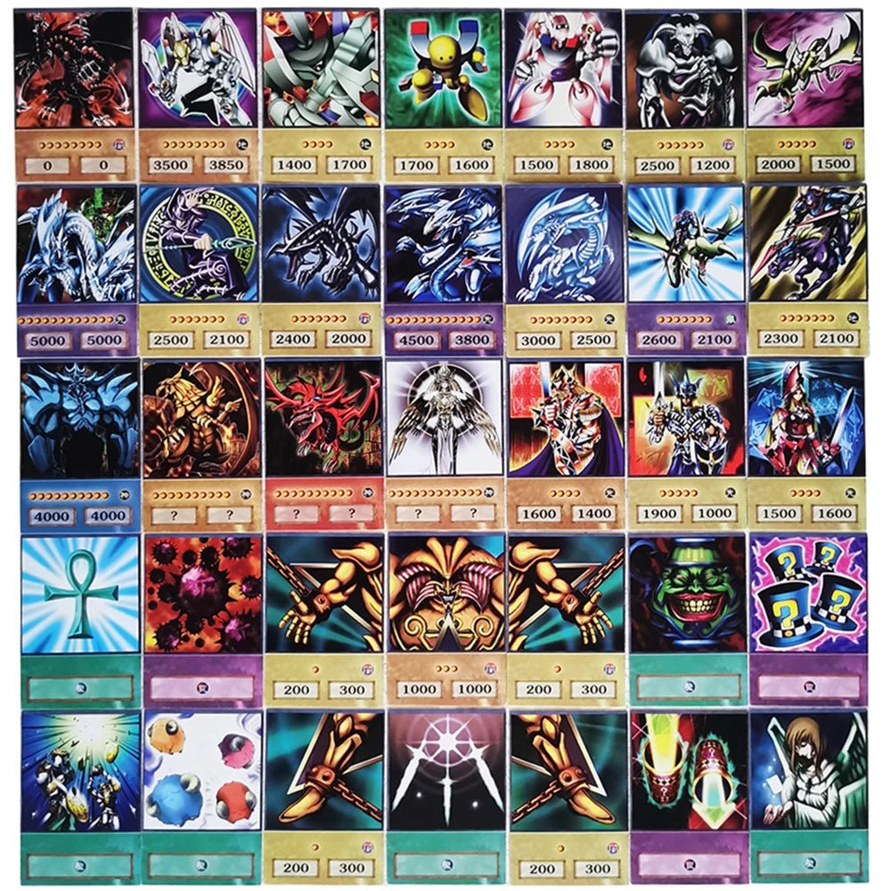 100pcs Yu - Gi - Oh Anime Style Cards Blue Eyes Dark Magician Exodia Obelisk Slifer Ra - Maxwell shop