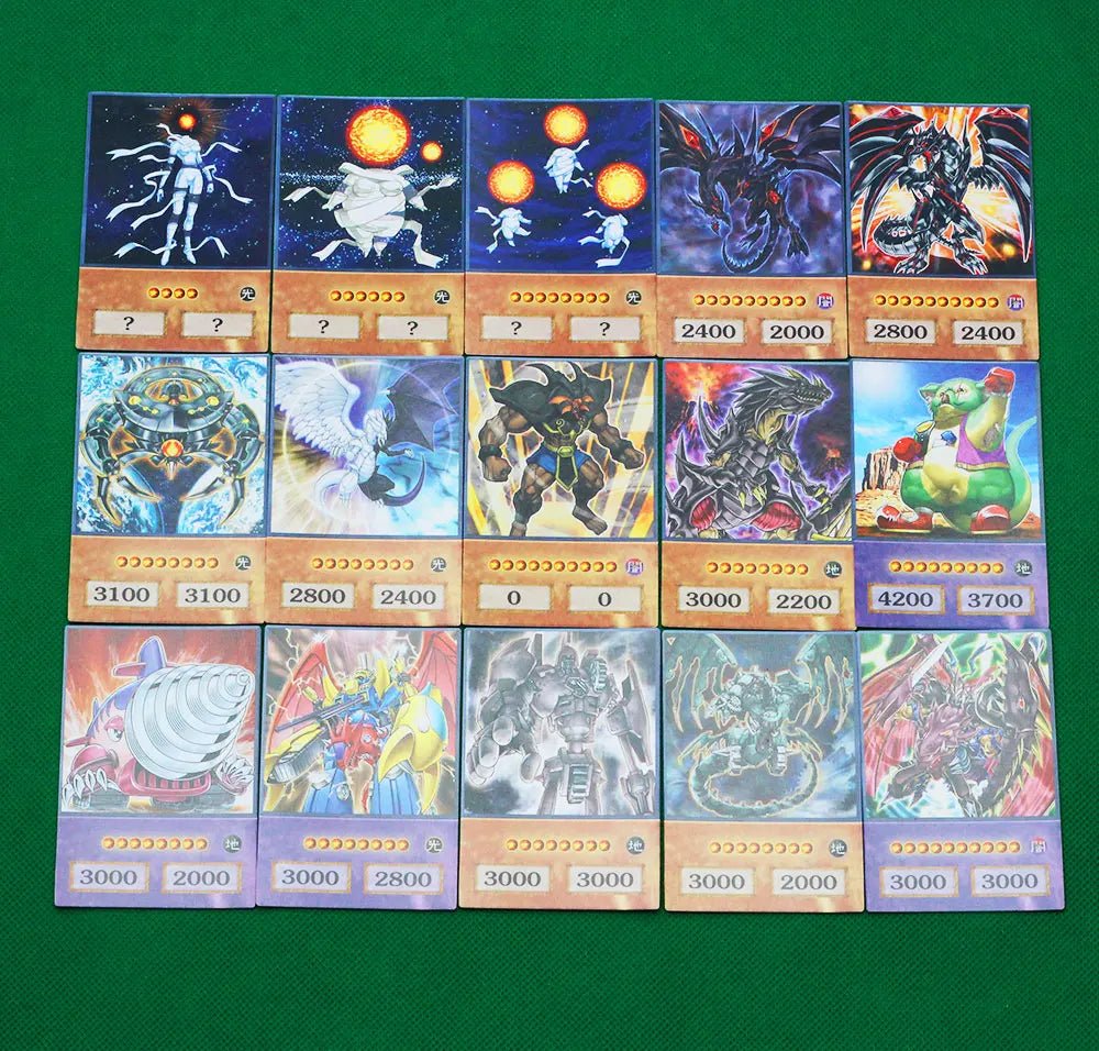 100pcs Yu - Gi - Oh Anime Style Cards Blue Eyes Dark Magician Exodia Obelisk Slifer Ra - Maxwell shop