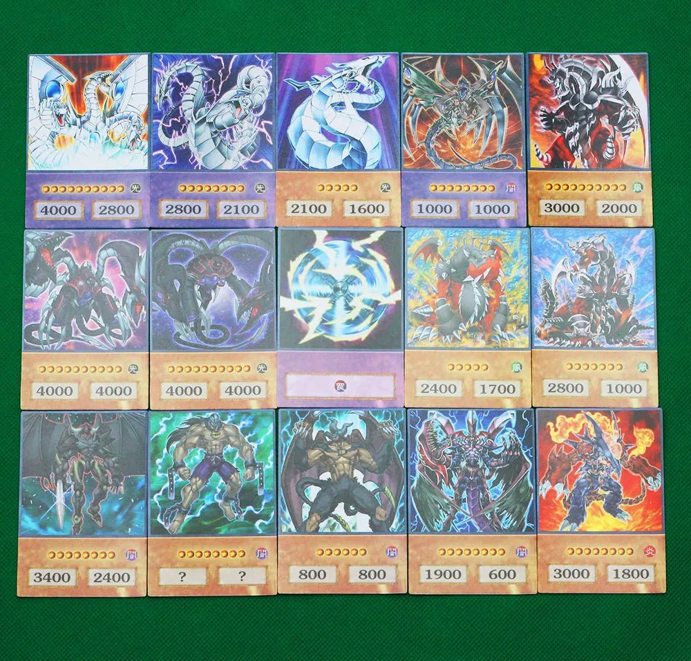100pcs Yu - Gi - Oh Anime Style Cards Blue Eyes Dark Magician Exodia Obelisk Slifer Ra - Maxwell shop