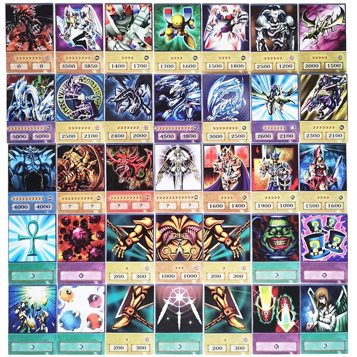 100pcs Yu - Gi - Oh Anime Style Cards Blue Eyes Dark Magician Exodia Obelisk Slifer Ra - Maxwell shop