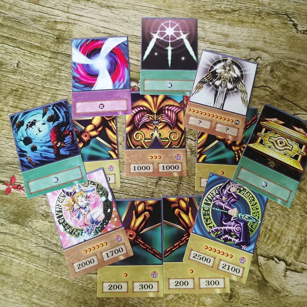 100pcs Yu - Gi - Oh Anime Style Cards Blue Eyes Dark Magician Exodia Obelisk Slifer Ra - Maxwell shop