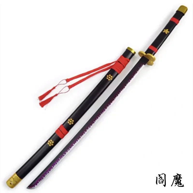 104cm Roronoa Zoro Sword Anime One Piece Cosplay Knife Ninja Real Size Japanese Katana - Maxwell shop