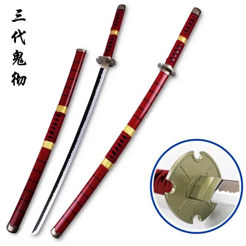 104cm Roronoa Zoro Sword Anime One Piece Cosplay Knife Ninja Real Size Japanese Katana - Maxwell shop