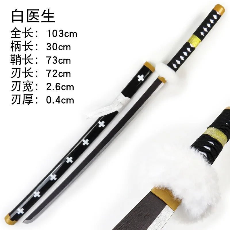 104cm Roronoa Zoro Sword Anime One Piece Cosplay Knife Ninja Real Size Japanese Katana - Maxwell shop
