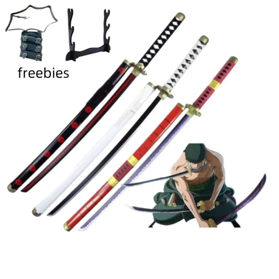 104cm Roronoa Zoro Sword Anime One Piece Cosplay Knife Ninja Real Size Japanese Katana - Maxwell shop