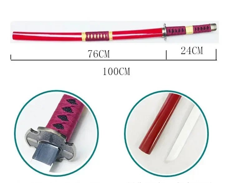 104cm Roronoa Zoro Sword Anime One Piece Cosplay Knife Ninja Real Size Japanese Katana - Maxwell shop
