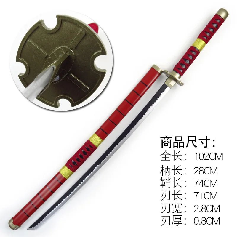 104cm Roronoa Zoro Sword Anime One Piece Cosplay Knife Ninja Real Size Japanese Katana - Maxwell shop