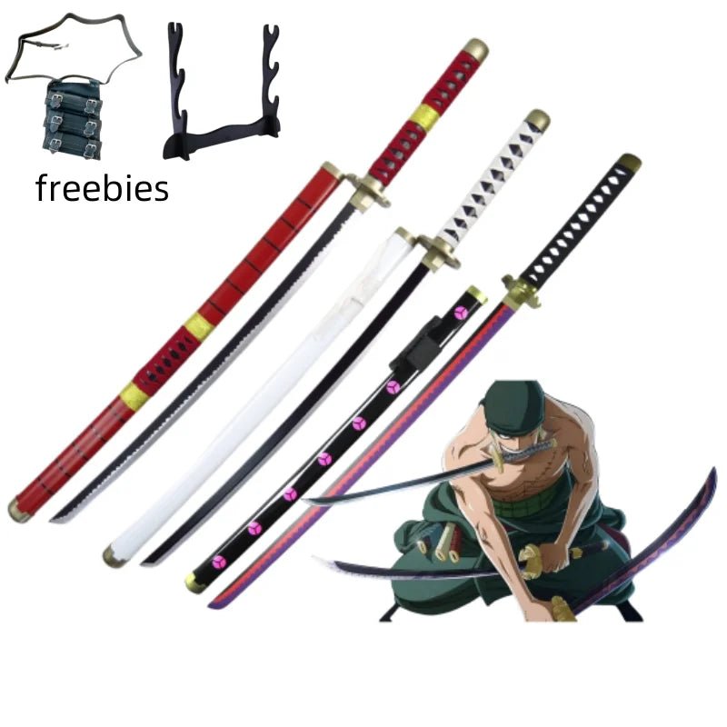 104cm Roronoa Zoro Sword Anime One Piece Cosplay Knife Ninja Real Size Japanese Katana - Maxwell shop