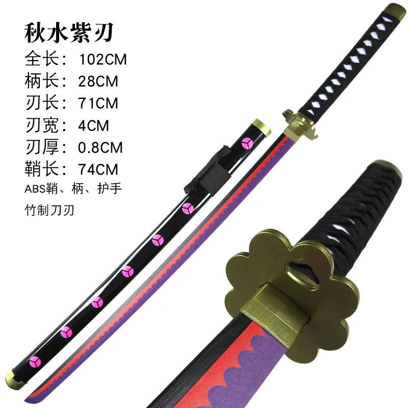 104cm Roronoa Zoro Sword Anime One Piece Cosplay Knife Ninja Real Size Japanese Katana - Maxwell shop