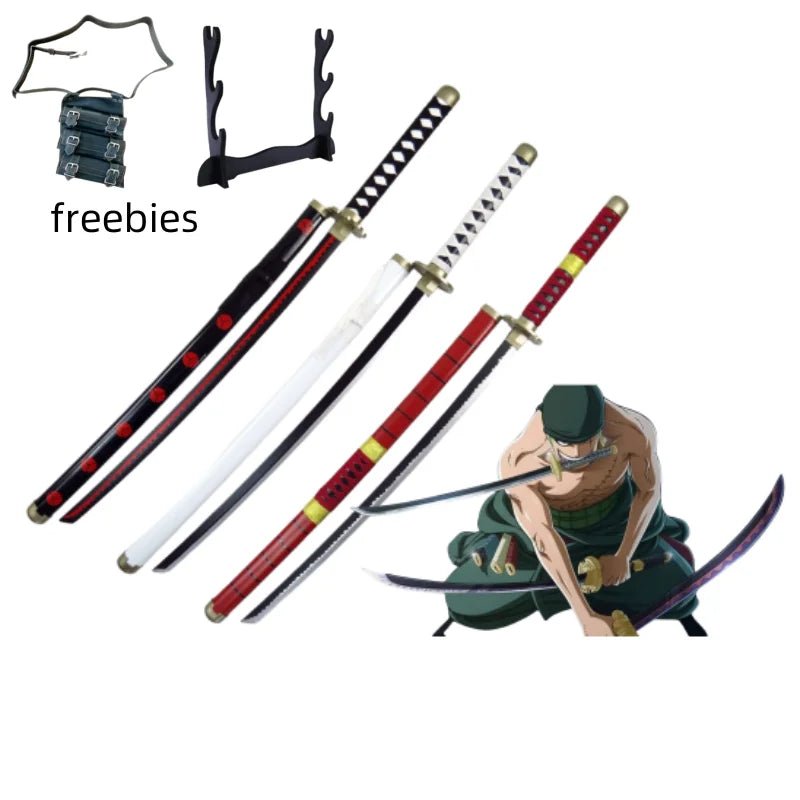 104cm Roronoa Zoro Sword Anime One Piece Cosplay Knife Ninja Real Size Japanese Katana - Maxwell shop