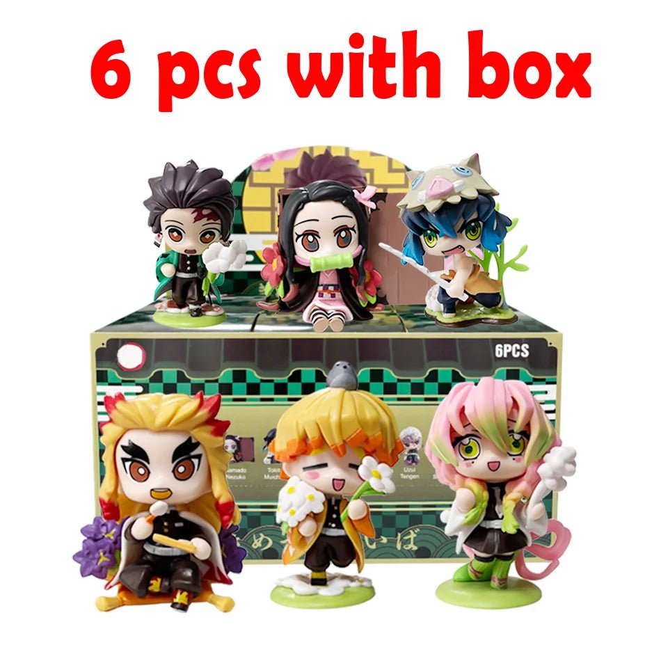 10CM Anime Demon Slayer Blind Box Figure Tanjiro Kamado Nezuko Cartoon PVC Model Desktop - Maxwell shop