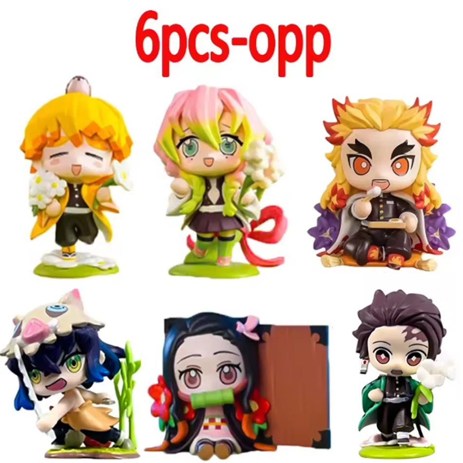 10CM Anime Demon Slayer Blind Box Figure Tanjiro Kamado Nezuko Cartoon PVC Model Desktop - Maxwell shop
