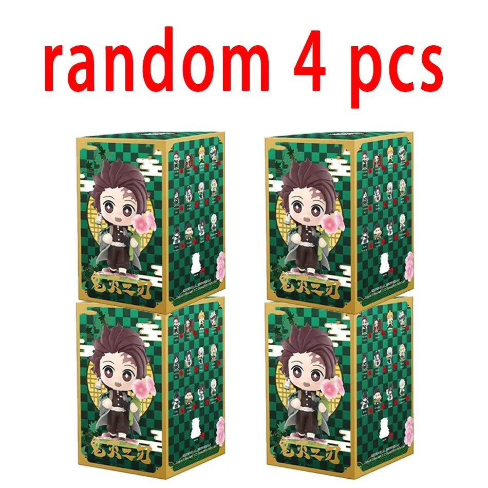 10CM Anime Demon Slayer Blind Box Figure Tanjiro Kamado Nezuko Cartoon PVC Model Desktop - Maxwell shop