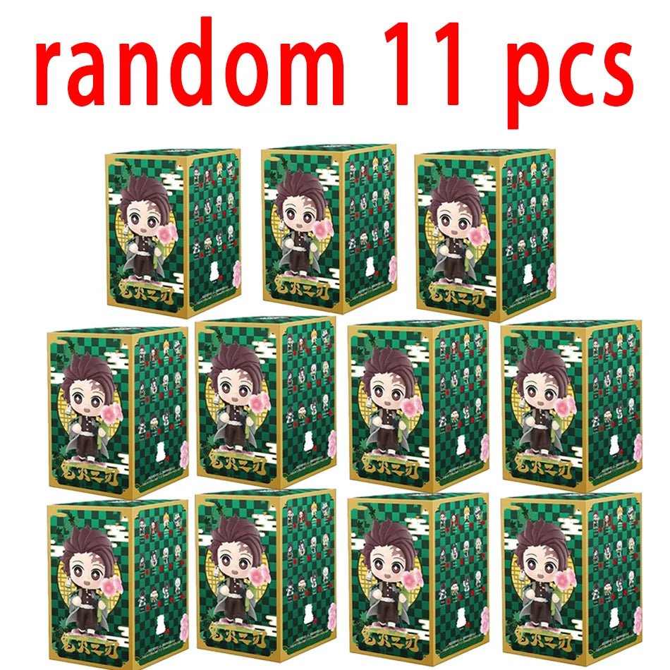 10CM Anime Demon Slayer Blind Box Figure Tanjiro Kamado Nezuko Cartoon PVC Model Desktop - Maxwell shop