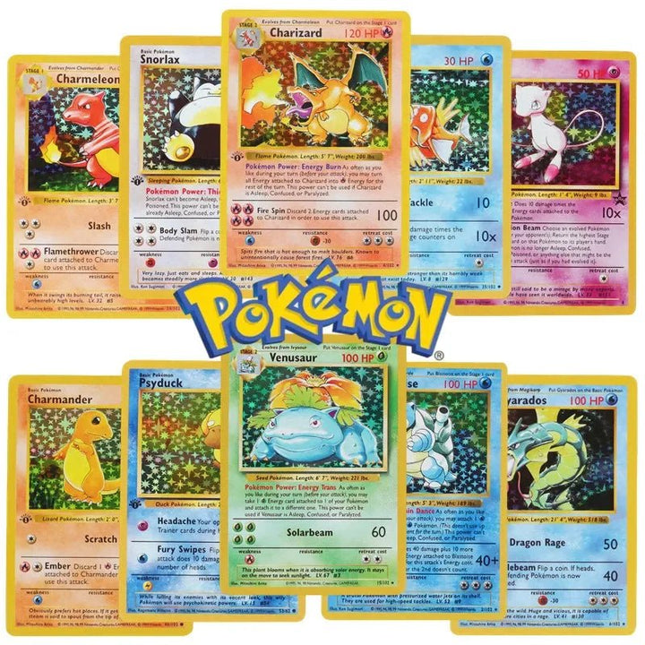 151Pcs/box 1996 First Generation Pokémon card Charizard Pikachu Mewtwo Blastoise - Maxwell shop