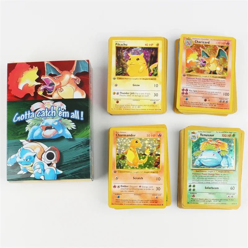151Pcs/box 1996 First Generation Pokémon card Charizard Pikachu Mewtwo Blastoise - Maxwell shop