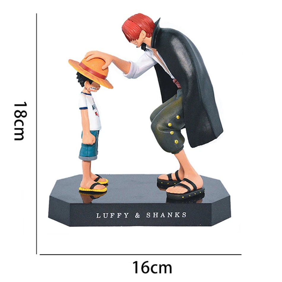 18cm One Piece Anime Figure Shanks Straw Hat Luffy Action Figure One Piece - Maxwell shop