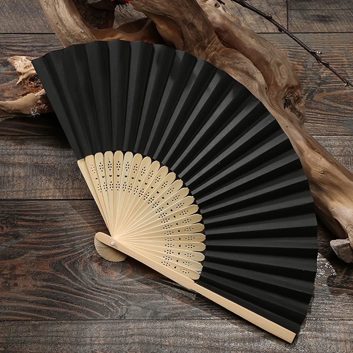 1pc-Multi-colored hand folding fan, bamboo folding fan, hand folding fan - Maxwell shop