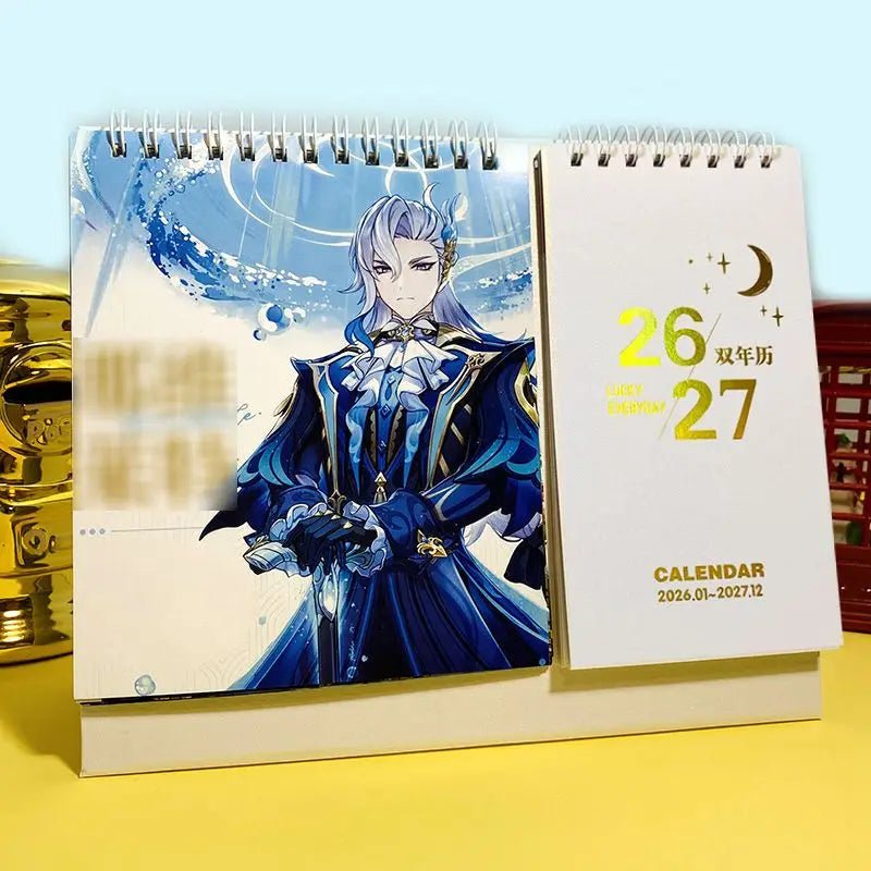 2026-2027 Game Genshin Impact Desk Calendars Xiao Hutao Wendi Cartoon Characters - Maxwell shop