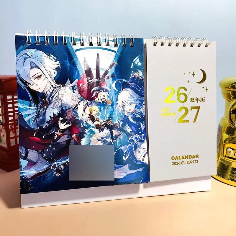 2026-2027 Game Genshin Impact Desk Calendars Xiao Hutao Wendi Cartoon Characters - Maxwell shop