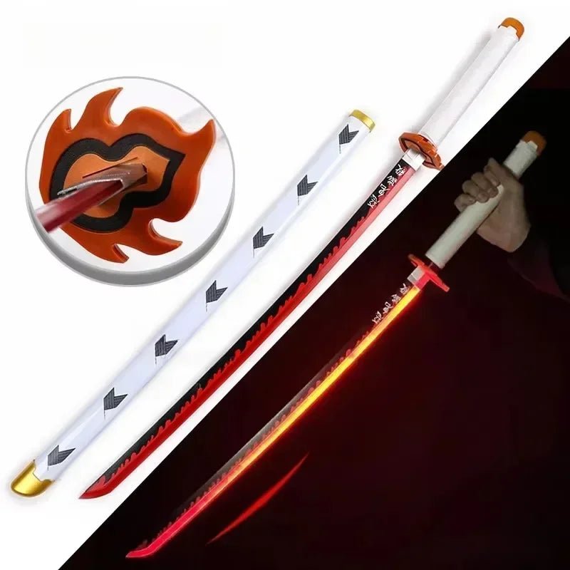 31/40inch Glow Demon Slayer Katana Luminous Sword LED Light Kyoujurou Anime Cosplay - Maxwell shop