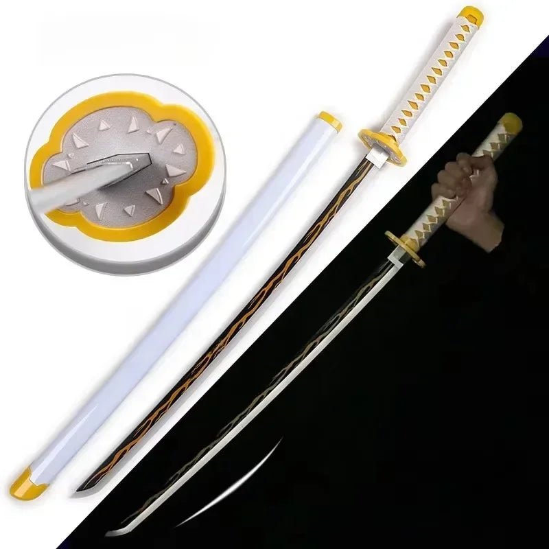 31/40inch Glow Demon Slayer Katana Luminous Sword LED Light Kyoujurou Anime Cosplay - Maxwell shop
