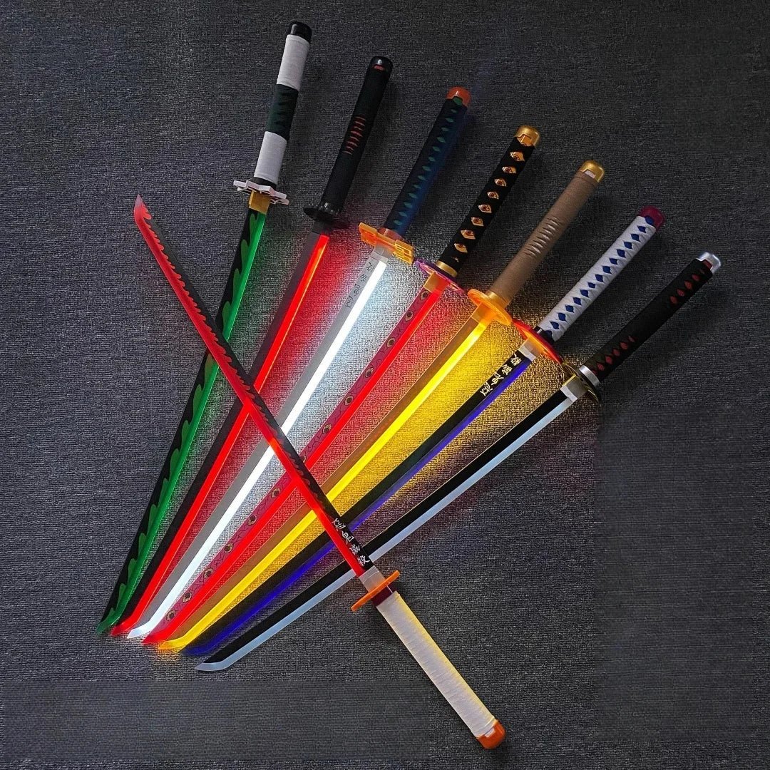 31/40inch Glow Demon Slayer Katana Luminous Sword LED Light Kyoujurou Anime Cosplay - Maxwell shop