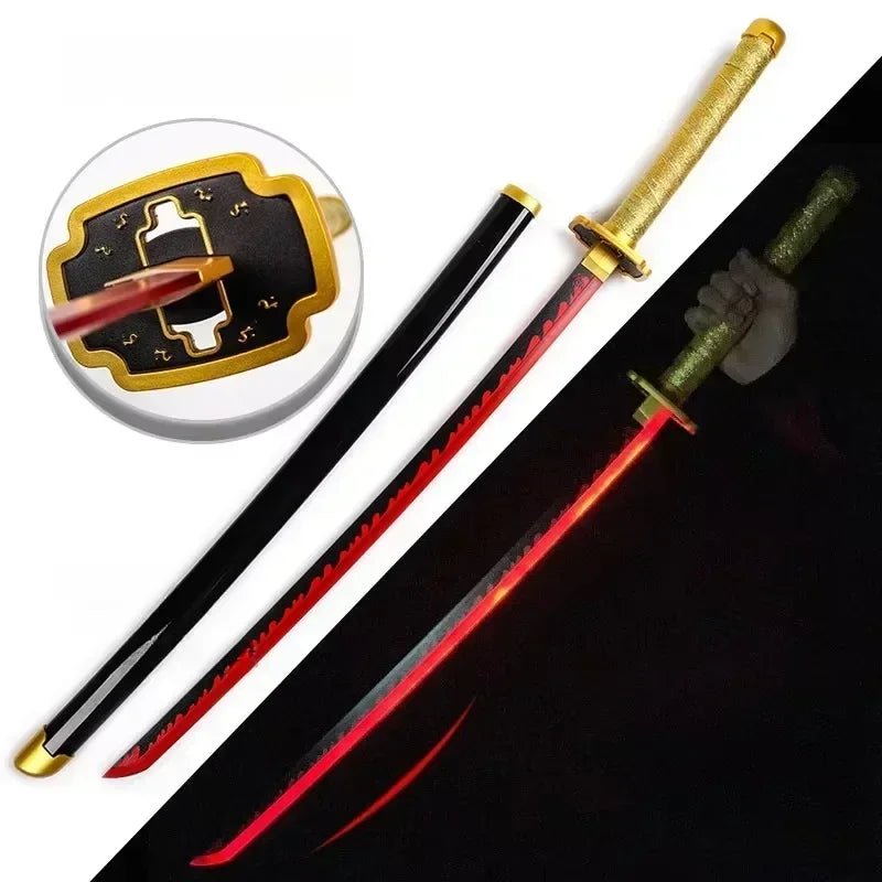 31/40inch Glow Demon Slayer Katana Luminous Sword LED Light Kyoujurou Anime Cosplay - Maxwell shop