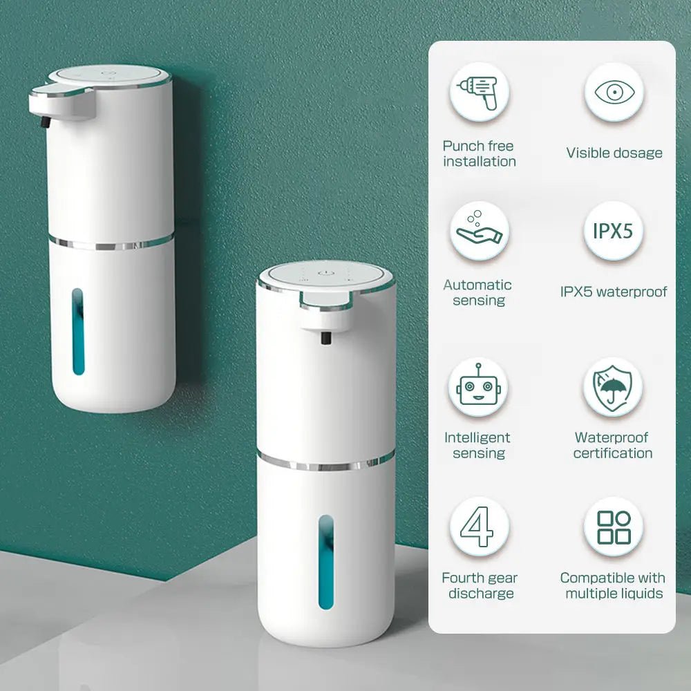 380ML Capacity Tabletop Or Wall-Mounted 4-Levels Adjustable Automatic Sensor Soap Dispenser - Maxwell shop