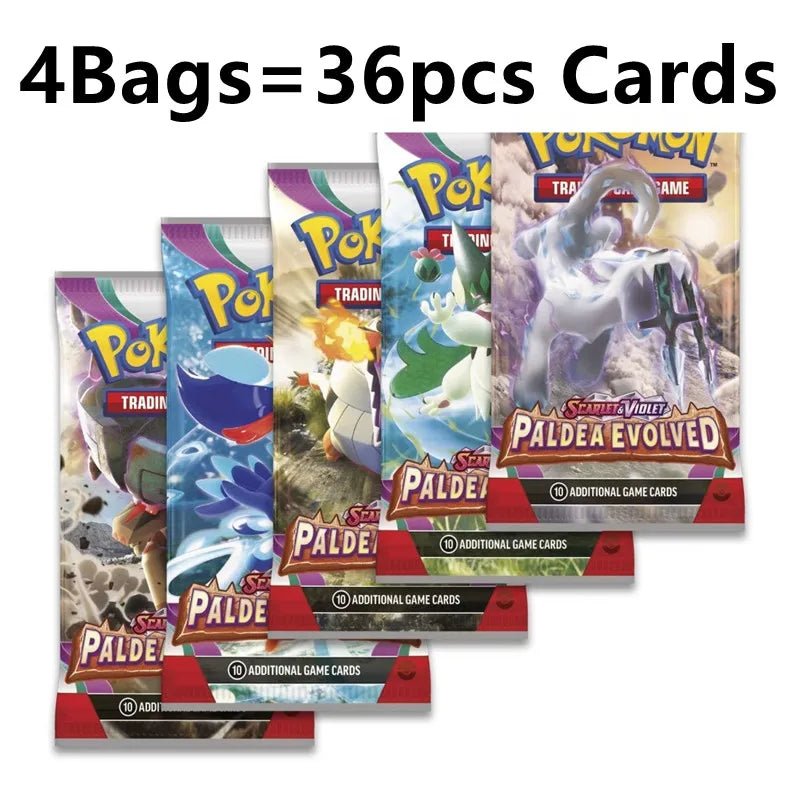 4 Bags 36Pcs English Pokemon Cards Charizard Pikachu Collectible Card Anime - Maxwell shop