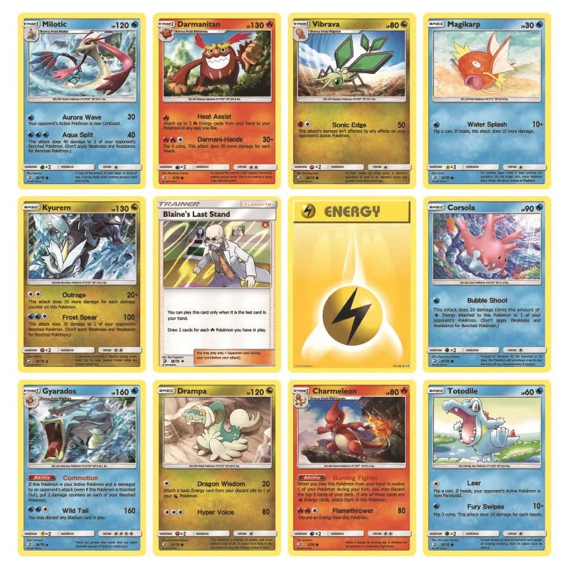 4 Bags 36Pcs English Pokemon Cards Charizard Pikachu Collectible Card Anime - Maxwell shop