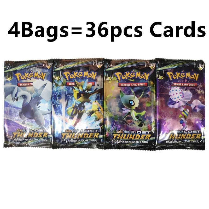 4 Bags 36Pcs English Pokemon Cards Charizard Pikachu Collectible Card Anime - Maxwell shop