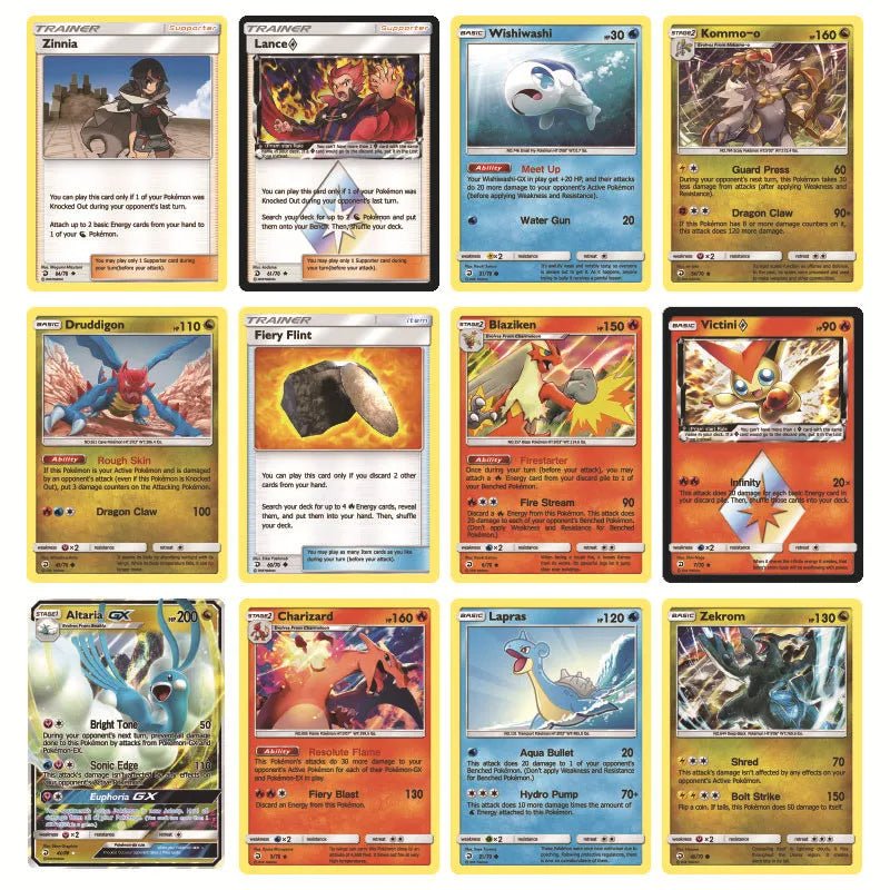 4 Bags 36Pcs English Pokemon Cards Charizard Pikachu Collectible Card Anime - Maxwell shop