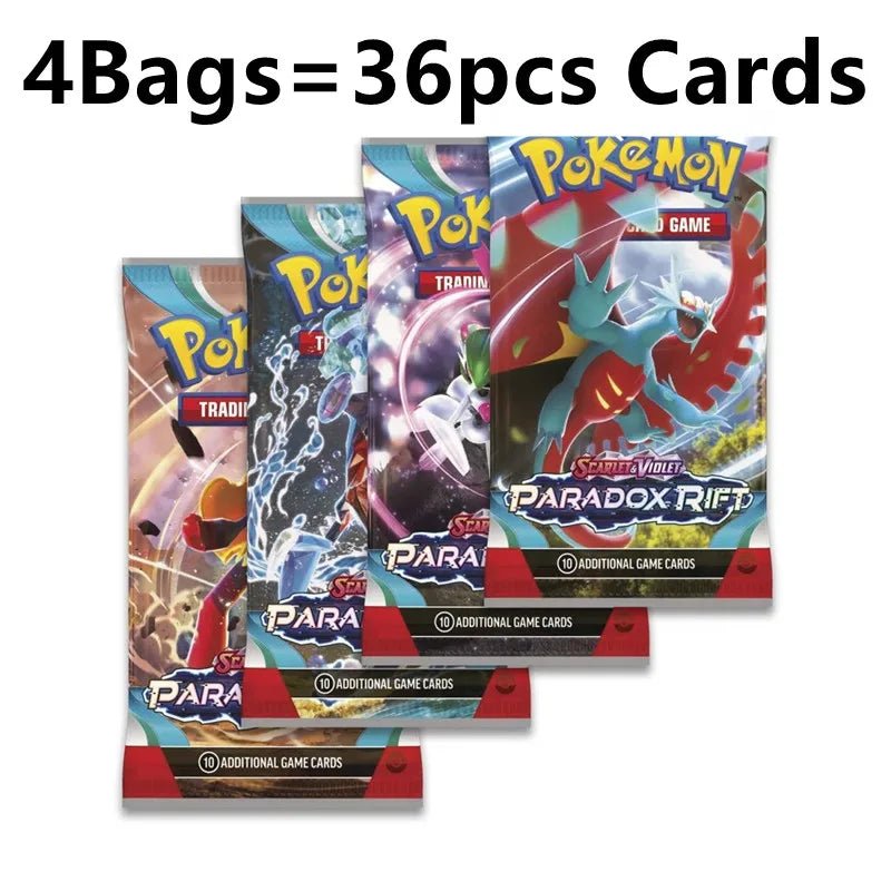 4 Bags 36Pcs English Pokemon Cards Charizard Pikachu Collectible Card Anime - Maxwell shop