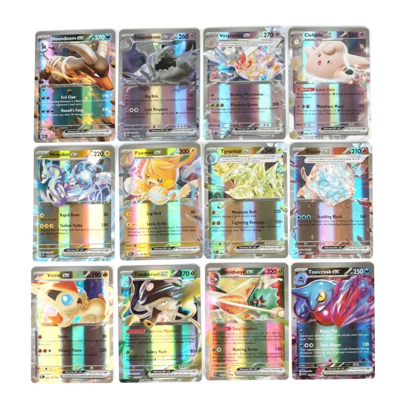 60/100Pcs English Pokemon Cards Shining MEGA GX Vmax TAG EX Vstar V Collection Cards - Maxwell shop