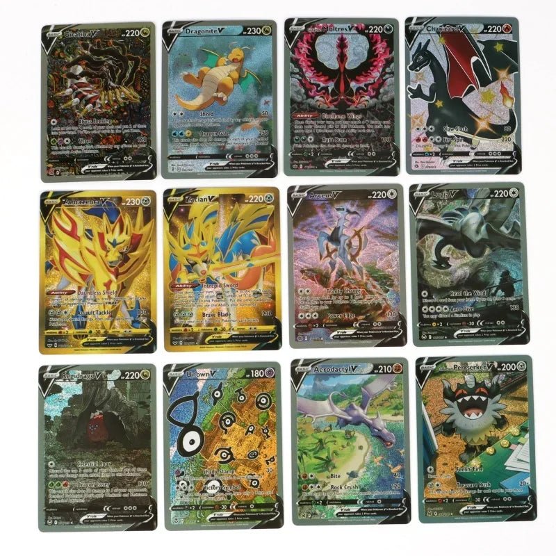 60/100Pcs English Pokemon Cards Shining MEGA GX Vmax TAG EX Vstar V Collection Cards - Maxwell shop
