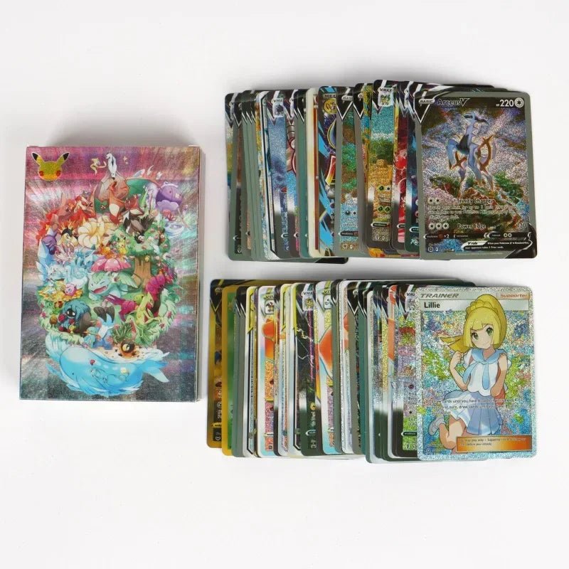 60/100Pcs English Pokemon Cards Shining MEGA GX Vmax TAG EX Vstar V Collection Cards - Maxwell shop