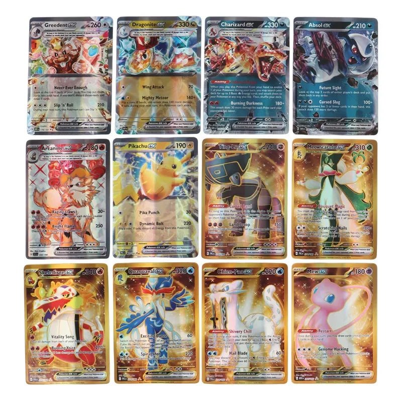 60/100Pcs English Pokemon Cards Shining MEGA GX Vmax TAG EX Vstar V Collection Cards - Maxwell shop