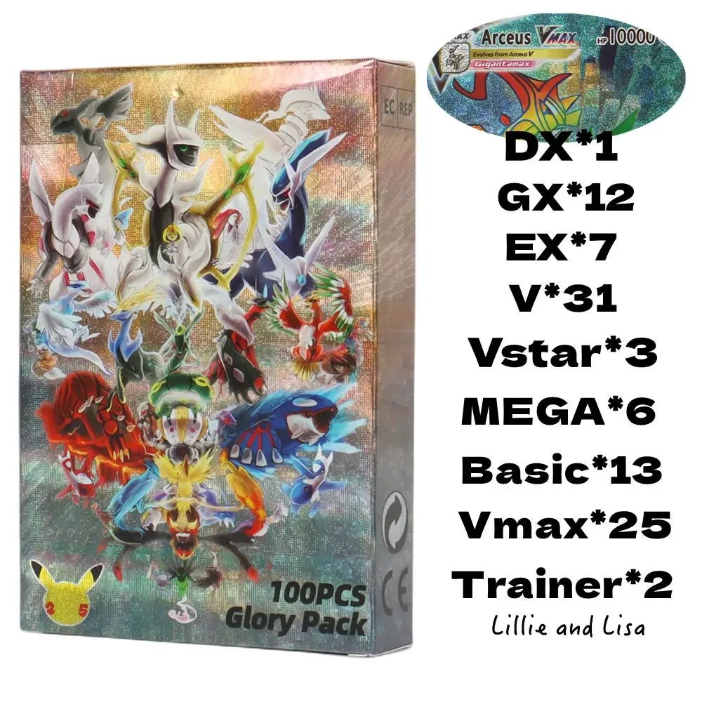 60/100Pcs English Pokemon Cards Shining MEGA GX Vmax TAG EX Vstar V Collection Cards - Maxwell shop