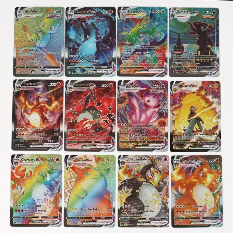 60/100Pcs English Pokemon Cards Shining MEGA GX Vmax TAG EX Vstar V Collection Cards - Maxwell shop