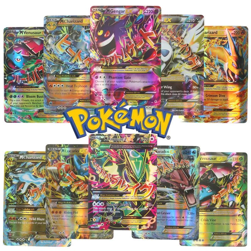 60/100Pcs English Pokemon Cards Shining MEGA GX Vmax TAG EX Vstar V Collection Cards - Maxwell shop