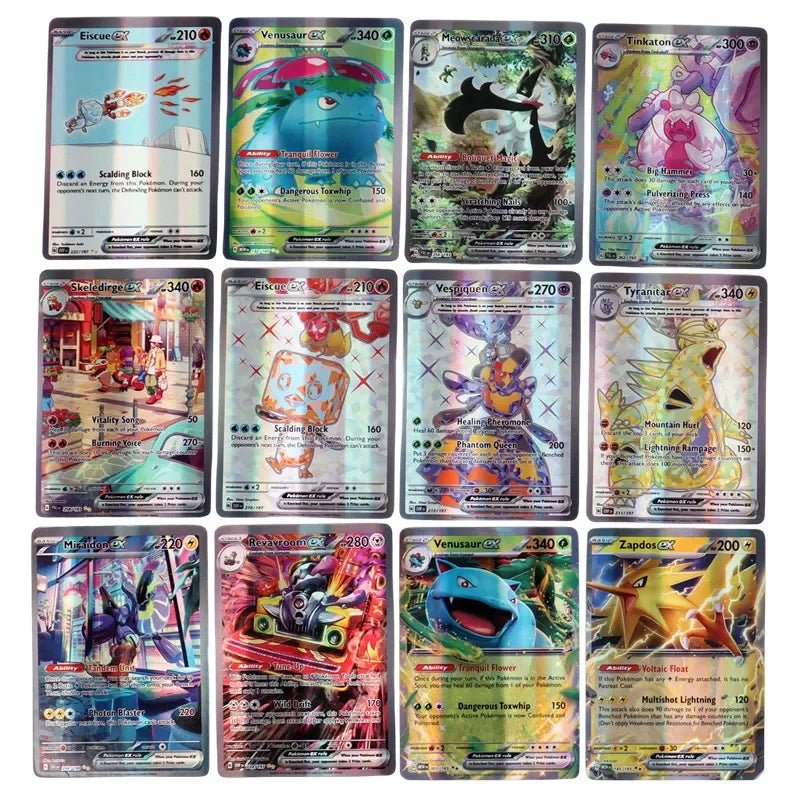 60/100Pcs English Pokemon Cards Shining MEGA GX Vmax TAG EX Vstar V Collection Cards - Maxwell shop