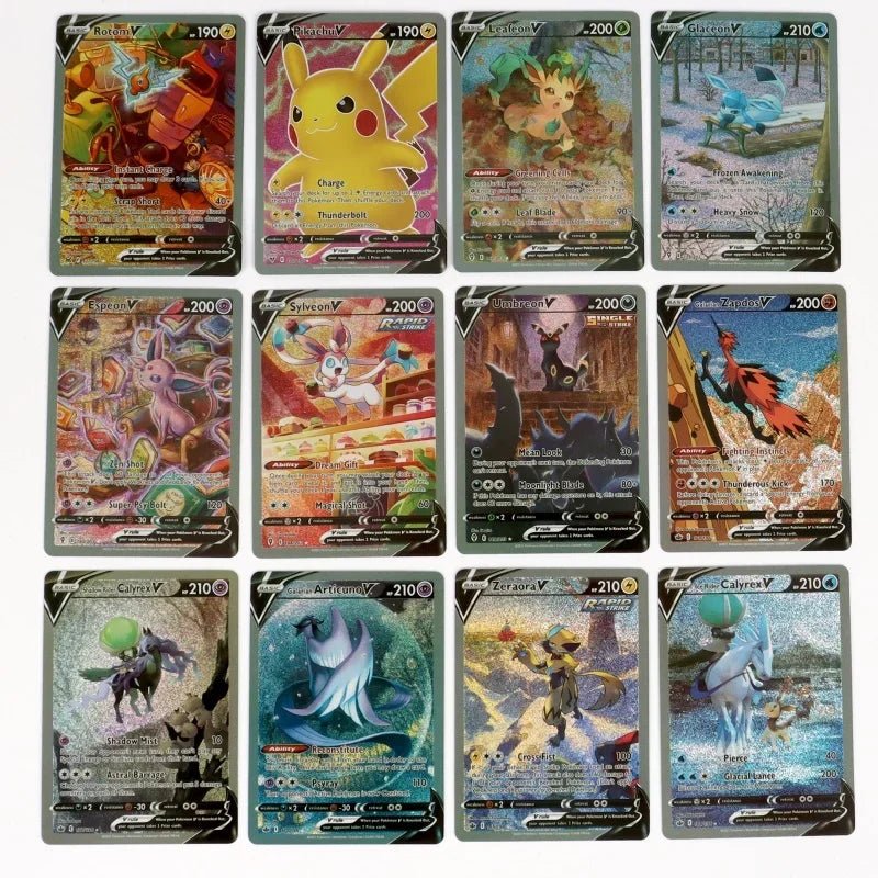 60/100Pcs English Pokemon Cards Shining MEGA GX Vmax TAG EX Vstar V Collection Cards - Maxwell shop