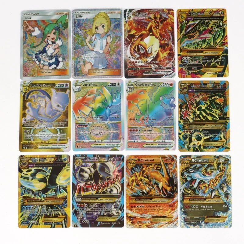 60/100Pcs English Pokemon Cards Shining MEGA GX Vmax TAG EX Vstar V Collection Cards - Maxwell shop