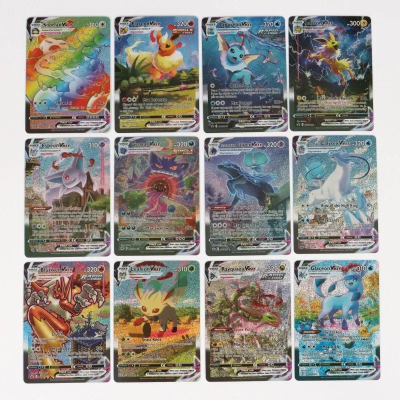 60/100Pcs English Pokemon Cards Shining MEGA GX Vmax TAG EX Vstar V Collection Cards - Maxwell shop
