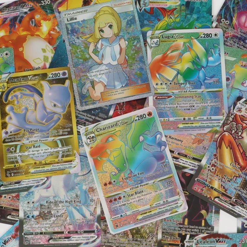 60/100Pcs English Pokemon Cards Shining MEGA GX Vmax TAG EX Vstar V Collection Cards - Maxwell shop